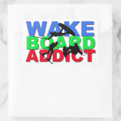 Wakeboardverslaafde Rechthoekige Sticker (Tas)