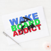 Wakeboardverslaafde Rechthoekige Sticker (Envelop)