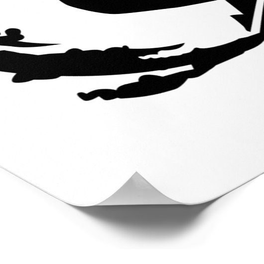 Wakeboardvrouw Poster (Hoek)