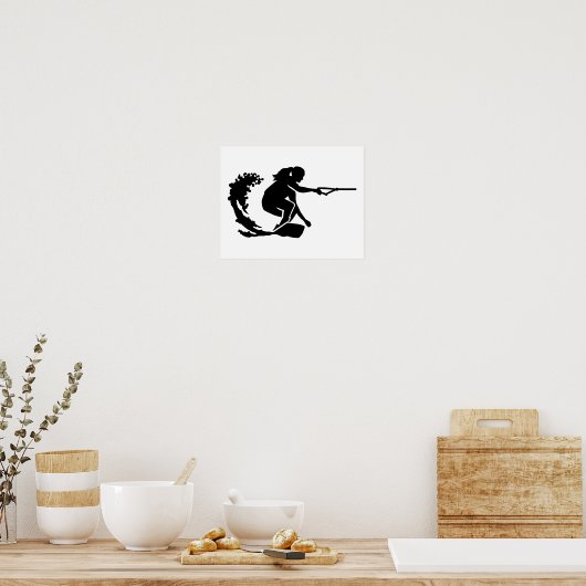 Wakeboardvrouw Poster (Keuken)