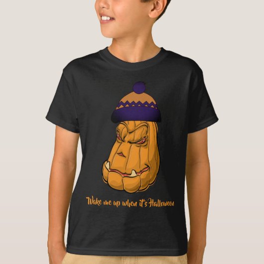 wakeer me als het halloween is t-shirt (Voorkant)