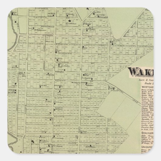 Wakefield, Bronxdale Vierkante Sticker (Voorkant)