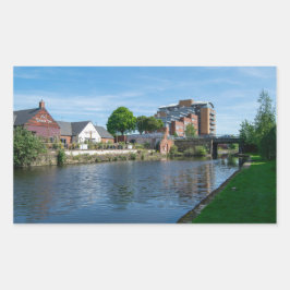 Wakefield Canal Side: Historic Pub and Apartments Rechthoekige Sticker