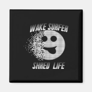 Wakesurfer Wake Surf Waterskiën Meer Sport Shred Magneet