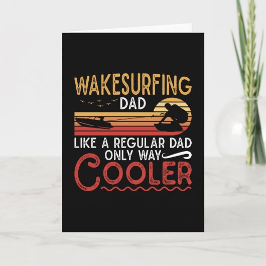 Wakesurfing Dad Cooler Wakeboarder Wakeboarding Kaart (Voorkant)
