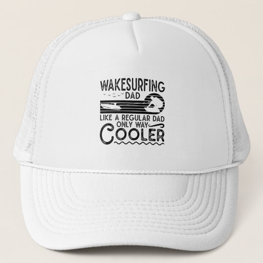 Wakesurfing Dad Cooler Wakeboarding Wakeboarder Trucker Pet (Voorkant)
