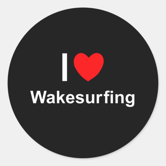 Wakesurfing Ronde Sticker (Voorkant)