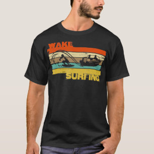 Wakesurfing wake surf vintage voor pro wakesurfer t-shirt