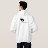 Wakeutah logo met Backspin Hoodie (Achterkant volledig)