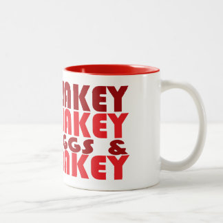 Wakey Wakey Eggs en Bakey Tweekleurige Koffiemok