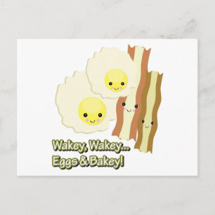 wakey wakey eieren en bakey briefkaart