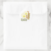 wakey wakey eieren in bakey ronde sticker (Tas)