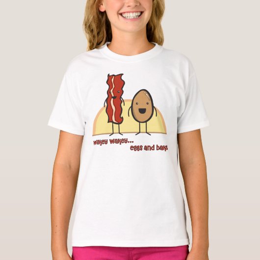 Wakey Wakey Youth Ringer T-shirt (Voorkant)