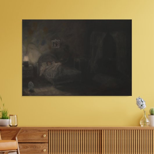 Waking nightmare - Oil painting Canvas Afdruk (Insitu (Woonkamer))
