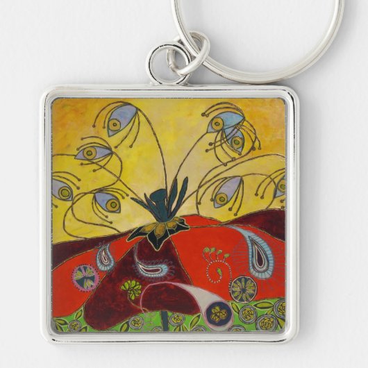 wakker bij dageraad ( schilderij ) sleutelhanger (Voorkant)