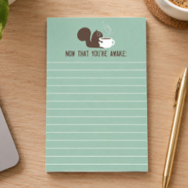 Wakker eekhoorn koffieliefhebber leuke gelinieerde post-it® notes