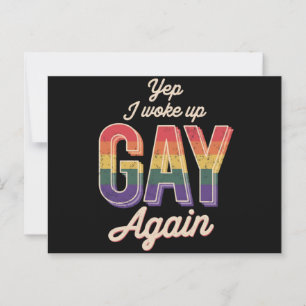 Wakker geworden Gay Pride Regenboog Queer Gay CSD  Briefkaart
