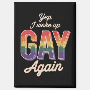 Wakker geworden Gay Pride Regenboog Queer Gay CSD  Magneet