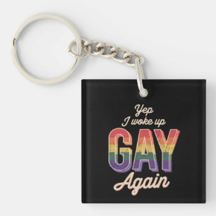 Wakker geworden Gay Pride Regenboog Queer Gay CSD Sleutelhanger