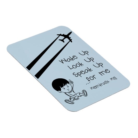 Wakker opkijken spreekt me op voor me Chemtrails d Magneet (Rechterzijde)