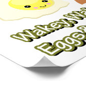 wakker wakker eieren en gebakken poster (Hoek)
