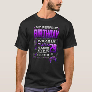 Wakker worden 29-gaming gamer 29-jarige verjaardag t-shirt