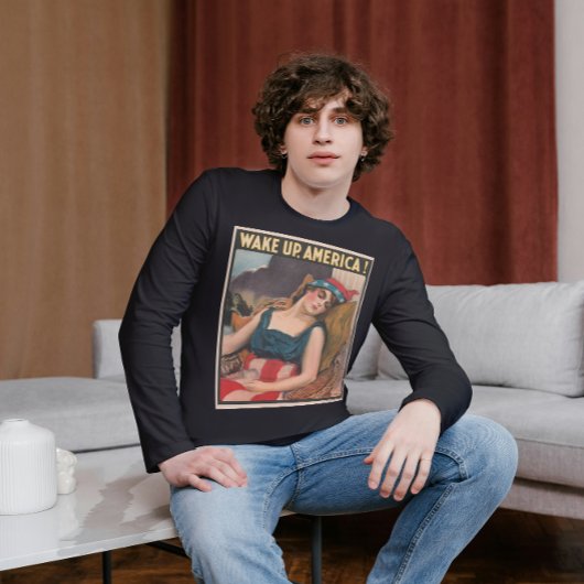 Wakker worden Amerika Mannen T-shirt