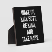 Wakker worden, Butt schoppen, vriendelijk zijn en  Fotoplaat (Voorkant)