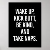 Wakker worden, Butt schoppen, vriendelijk zijn en  Poster (Voorkant)