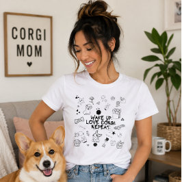 ' Wakker worden. Corgi liefhebben. Herhalen.' Spee Tri-Blend Shirt