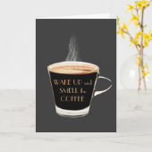 Wakker worden de koffie-betaalkaart kaart (Gele Bloem)