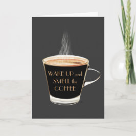 Wakker worden de koffie-betaalkaart kaart
