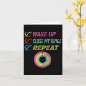 Wakker worden Dichtbij Mijn Ringen Herhaal Grappig Kaart (Gele Bloem)