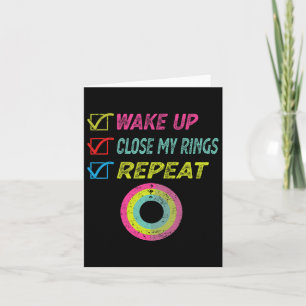 Wakker worden Dichtbij Mijn Ringen Herhaal Grappig Kaart