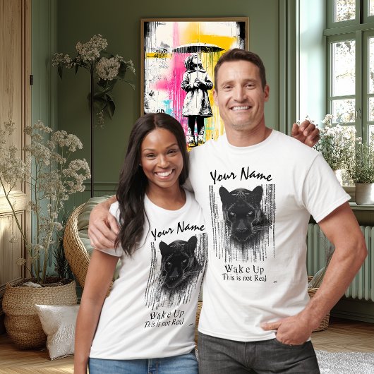 Wakker worden - Dit is niet echt | Cyberpunk Panth T-shirt