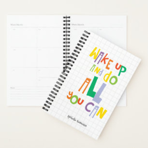 Wakker worden en alles doen wat je kunt kleuren planner