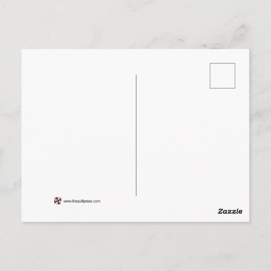 Wakker worden en de Fabric Quilt Quote verdraaien Briefkaart (Achterkant)