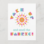 Wakker worden en de Fabric Quilt Quote verdraaien Briefkaart (Voorkant)