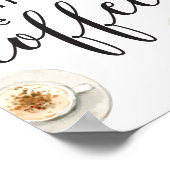 Wakker worden en de Koffie - Keukenmuur - Kunst Poster (Hoek)