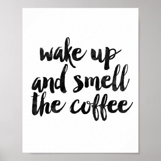 Wakker worden en de koffie smeren poster (Voorkant)