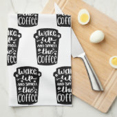 Wakker worden en de koffie smeren theedoek (Quarter Fold)