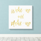 Wakker worden en een Inspirerend offerte maken Canvas Afdruk (Insitu (Houten vloer))