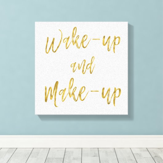 Wakker worden en een Inspirerend offerte maken Canvas Afdruk (Insitu (Houten vloer))