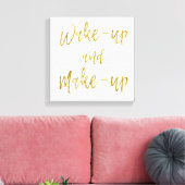Wakker worden en een Inspirerend offerte maken Canvas Afdruk (Insitu (Woonkamer))