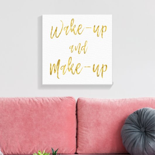 Wakker worden en een Inspirerend offerte maken Canvas Afdruk (Insitu (Woonkamer))