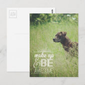 Wakker worden en Geweldige hond zijn Briefkaart (Voorkant / Achterkant)