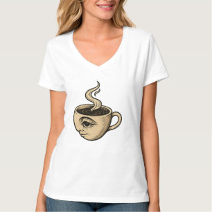 Wakker worden en kijken - Surreal Coffee Cup Desig T-shirt
