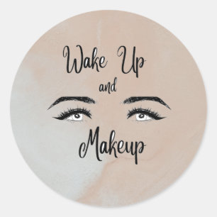 Wakker worden en kreupel ronde sticker