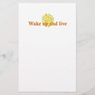 Wakker worden en leven briefpapier