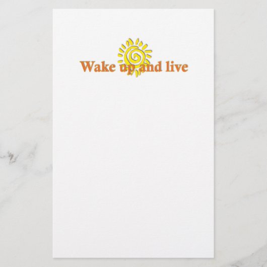 Wakker worden en leven briefpapier (Voorkant)